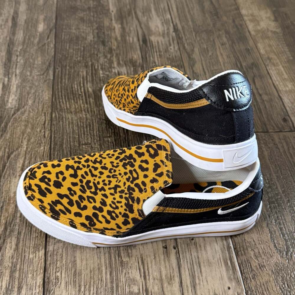 Nike Court Legacy Slip-On Leopard Print Sneakers Size 7